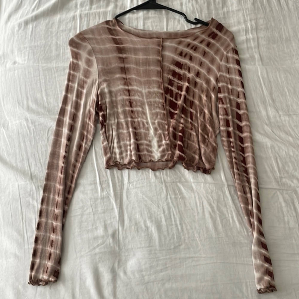 Brown Long Sleeve Brown Top